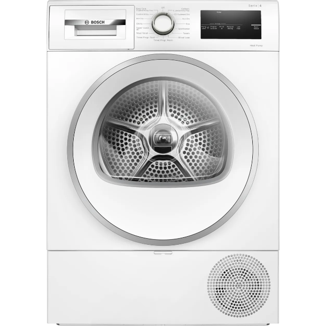 Bosch Series 4 Heat Pump Tumble Dryer - White | WTH85224GB Bosch Series 4 Heat Pump Tumble Dryer - White | WTH85224GB