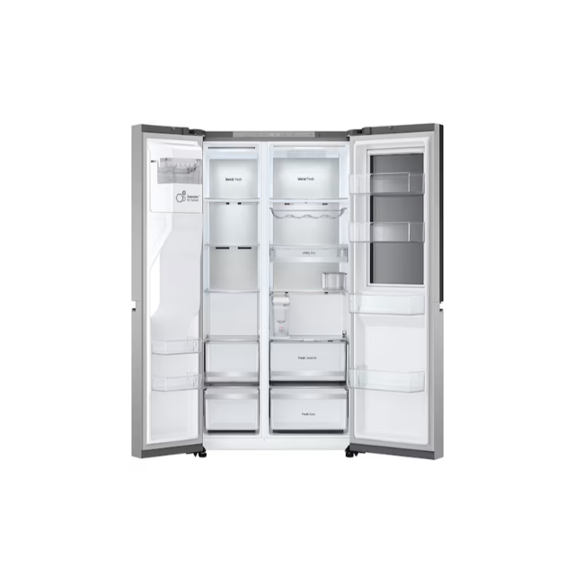 LG 628L InstaView™ Side-By-Side Fridge Freezer - Brushed Steel | GSXE91BSAD - Image 4
