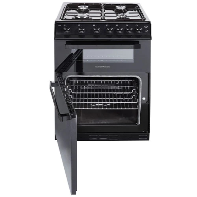 Nordmende 60cm Freestanding LPG Gas Cooker - Black | CTG62LPGBK - Image 2