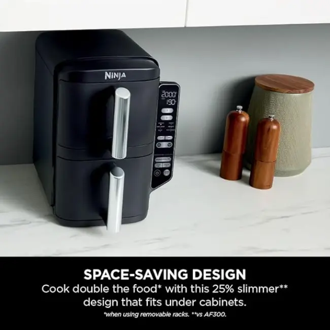 Ninja Double Stack 2 Drawer Air Fryer 7.6L | SL300UK - Image 4