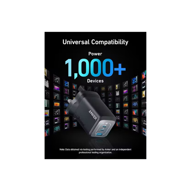 Anker 67W GaN Charger | 3 Ports | Black | A2669213 - Image 4