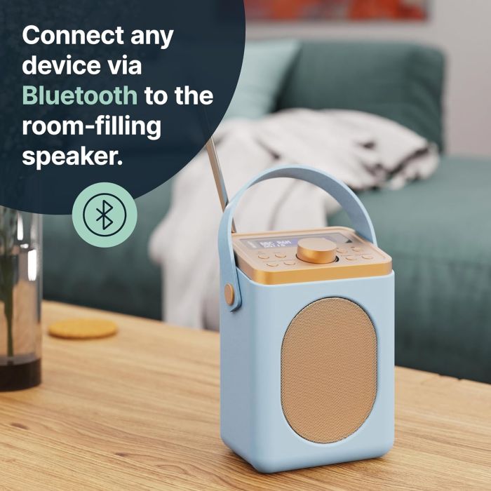 Majority Little Shelford Portable Radio | DAB+ Bluetooth | Duck Egg Blue | LSHDABDUK - Image 2