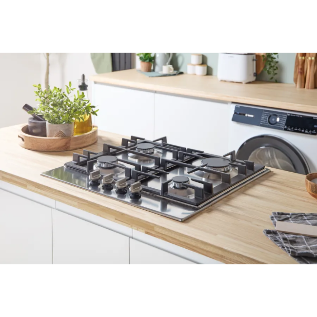 Bosch Series 6 Gas Hob 60cm 4 Burner - Brushed Steel | PCP6A5I90 - Image 6