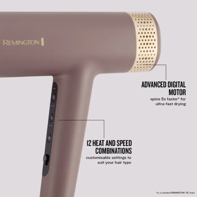Remington AIRvive Hair Dryer | Mauve & Gold | EC8930U51 - Image 5