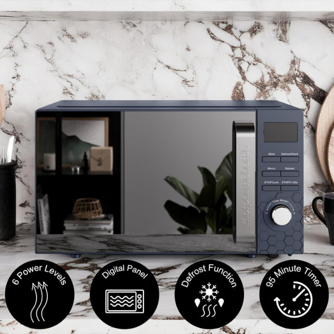 Morphy Richards Cassini Digital Microwave | 20l | Blue | 511421 - Image 2