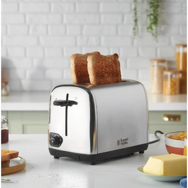 Russell Hobbs Classics 2 Slice Toaster | Brushed Stainless Steel | 24080 - Image 5