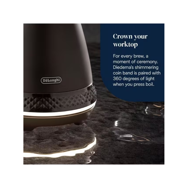 Delonghi Diadema 1.7l Kettle | Black | KBV3001.BK - Image 4