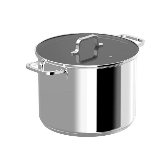 Berghoff Helix Covered Stockpot | 28cm | Stainless Steel | 1315166