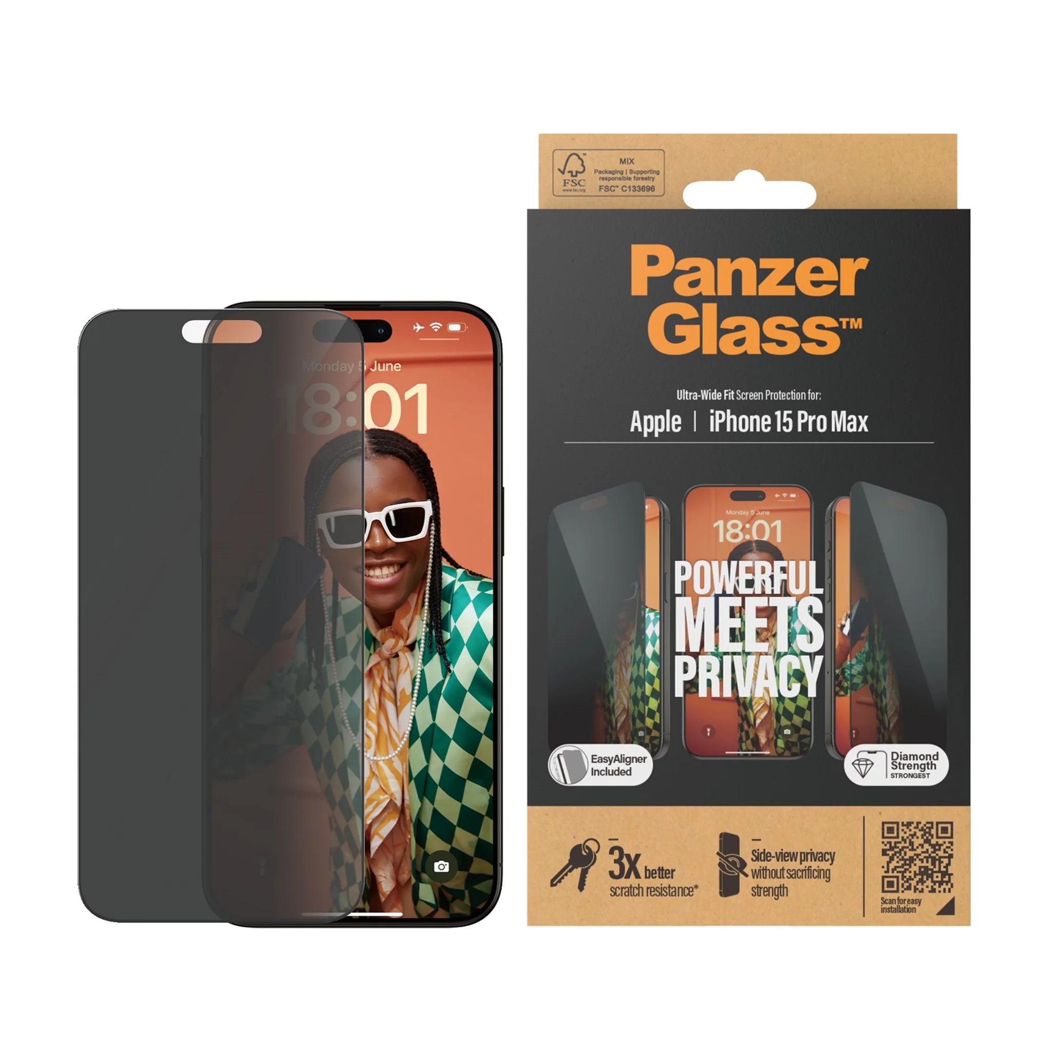 Panzer iPhone 15 Pro Max Privacy Screen Protector | P2812 - Image 4