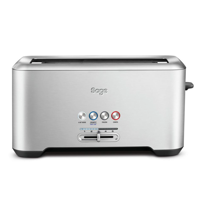 Sage 'A Bit More' 4 Slice Toaster - Stainless Steel | BTA730UK - Image 1 Sage 'A Bit More' 4 Slice Toaster - Stainless Steel | BTA730UK - Image 1