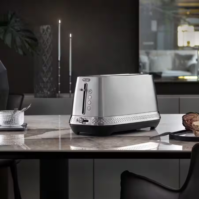 DeLonghi Diadema 2 Slice Toaster | Long Slots | Stainless Steel | CTV3003.M - Image 6