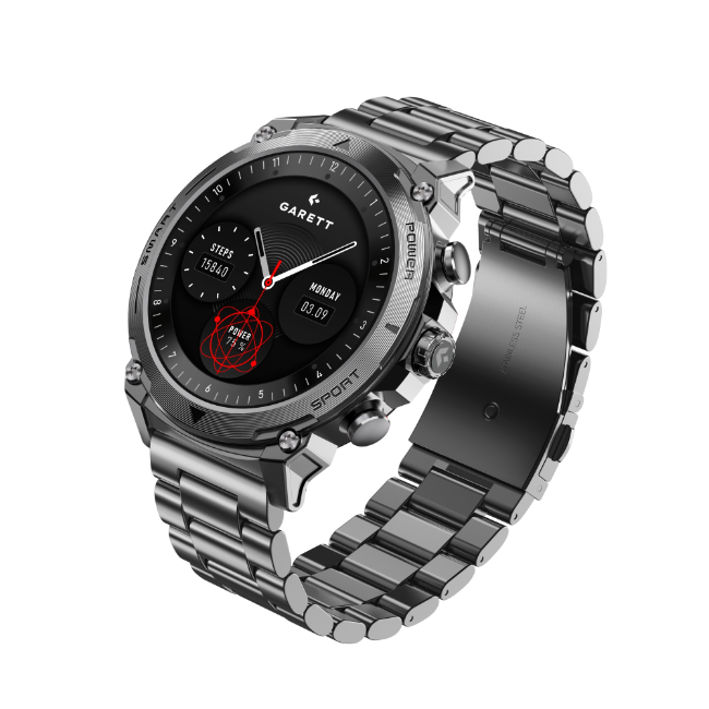 Garett Atom Smartwatch - Silver Steel | ATOM-SILVER