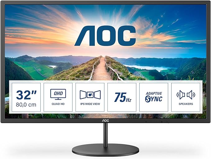AOC Q32V4 32" Monitor IPS QHD 75Hz | Q32V4  AOC Q32V4 32" Monitor IPS QHD 75Hz | Q32V4