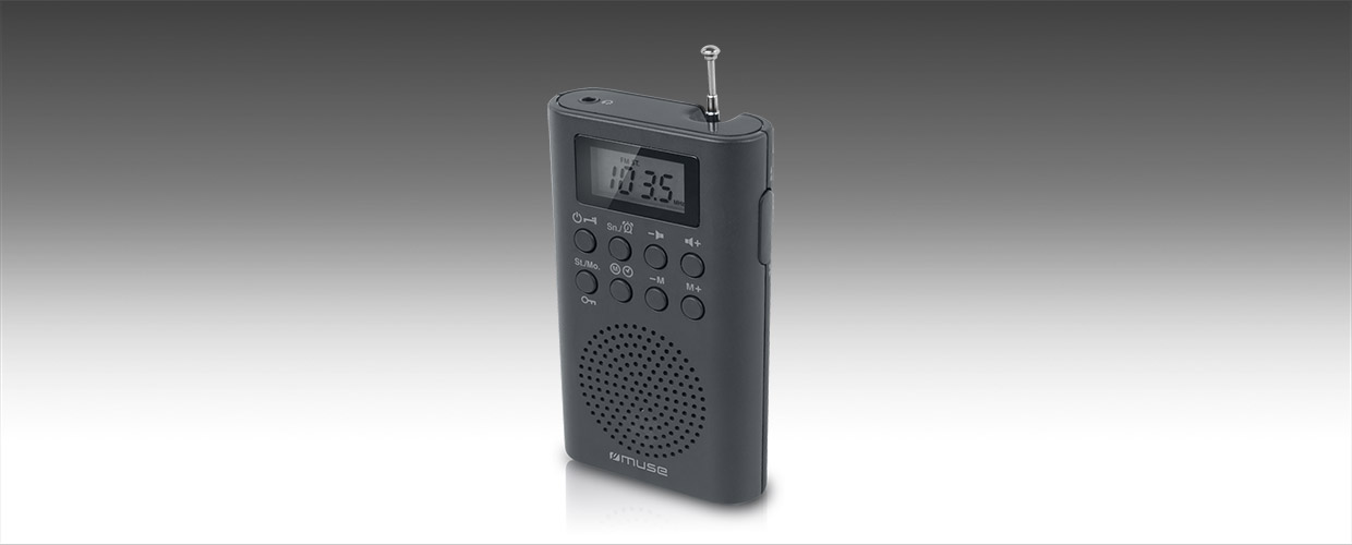 Muse Pocket PLL FM/WM Radio - Black | M-03R