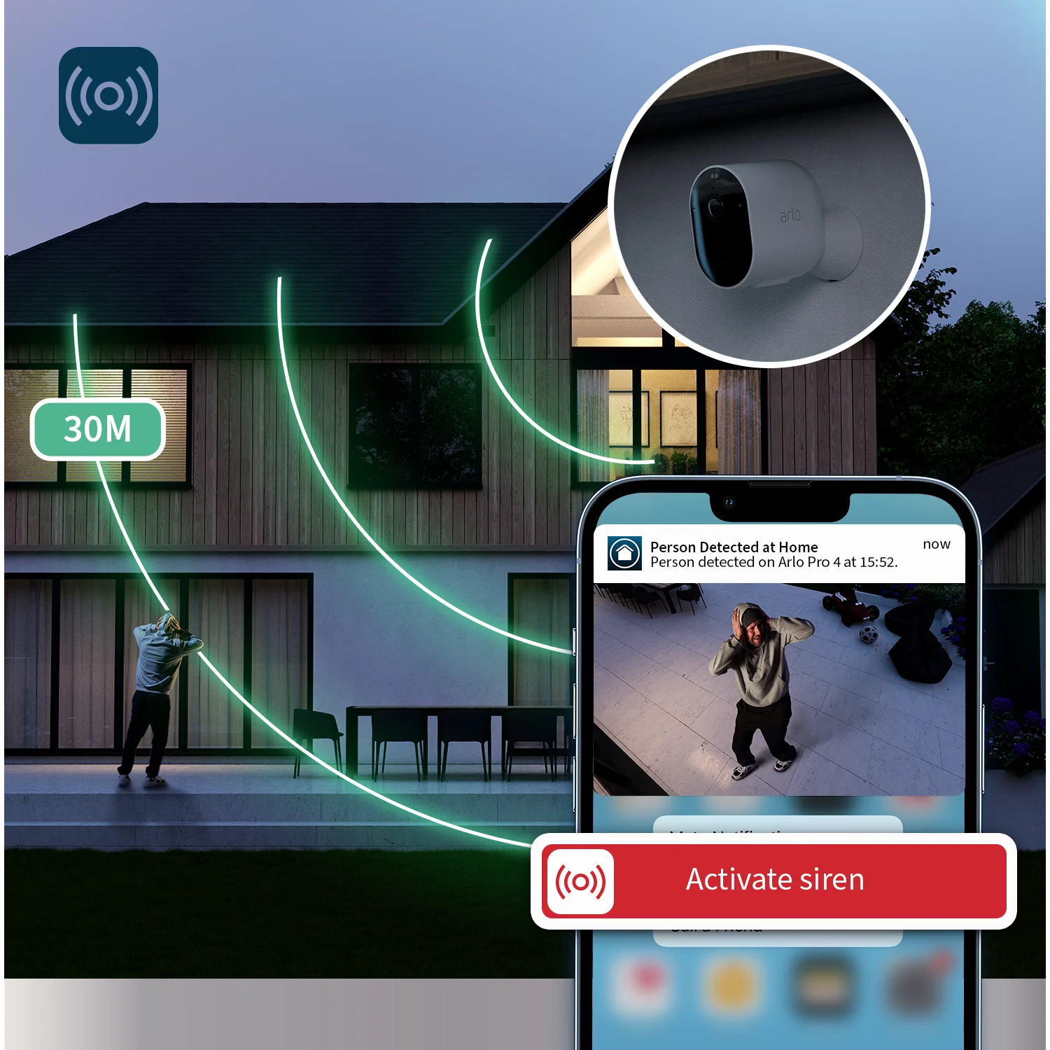 Arlo Pro 4 Outdoor Wi-Fi Security Camera 2 Pack - White | VMC4250P100EUS - Image 5