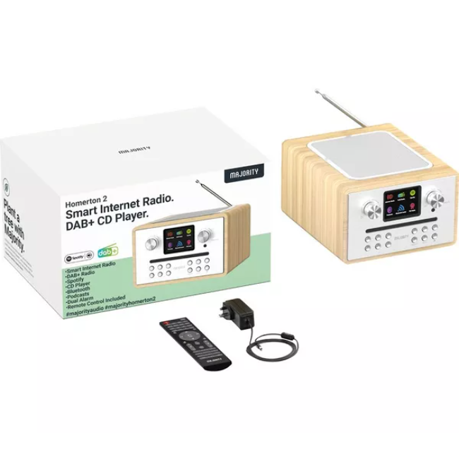 Majority Homerton 2 Internet DAB and FM Radio - Oak | 1000002806 - Image 6