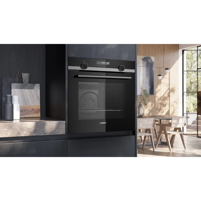 Siemens IQ500 Built-in Single Oven - Black/Steel | HB578GBS7B - Image 5