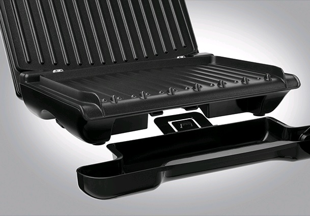 George Foreman Health Grill Steel Grill Grey | Large 25051 - Image 2