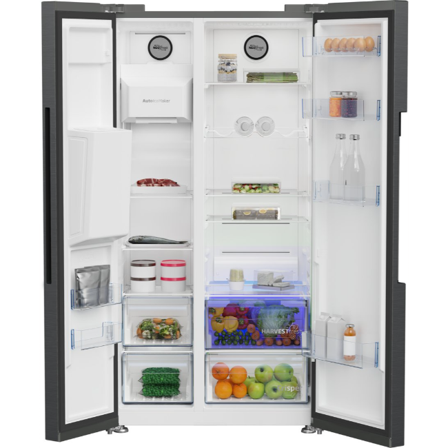 Beko Fridge Freezer - Black Steel | ASP342VPZ - Image 5 Beko Fridge Freezer - Black Steel | ASP342VPZ - Image 5