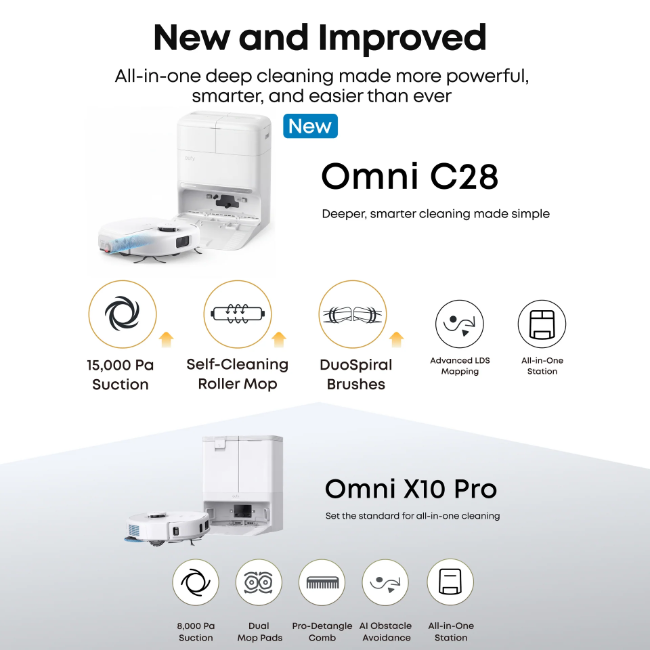 Eufy Omni C28 Robot Vacuum - White | T211AV20 - Image 4