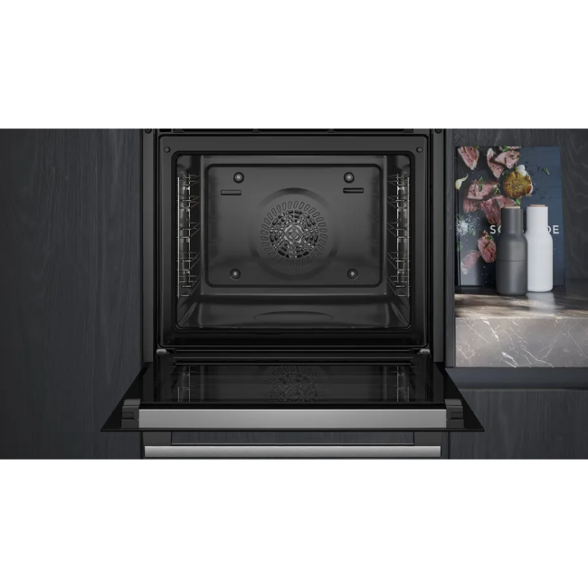 Siemens IQ500 Built-in Single Oven - Black/Steel | HB578GBS7B - Image 3