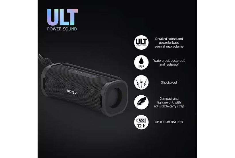 Sony ULT FIELD 1 Wireless Bluetooth Waterproof Speaker - Black | SRSULT10B.CE7 - Image 2