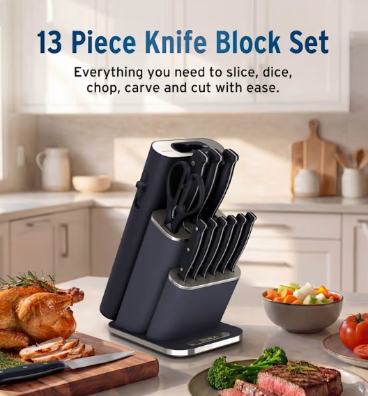 Ninja StaySharp 13-Piece Knife Block Set Sharpener | Black | NK32013EUUKBK1 - Image 2