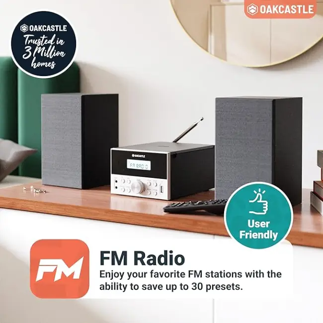 Majority Oakcastle HiFi150 Stereo System | CD Player | FM Radio  | 1000002970 - Image 5