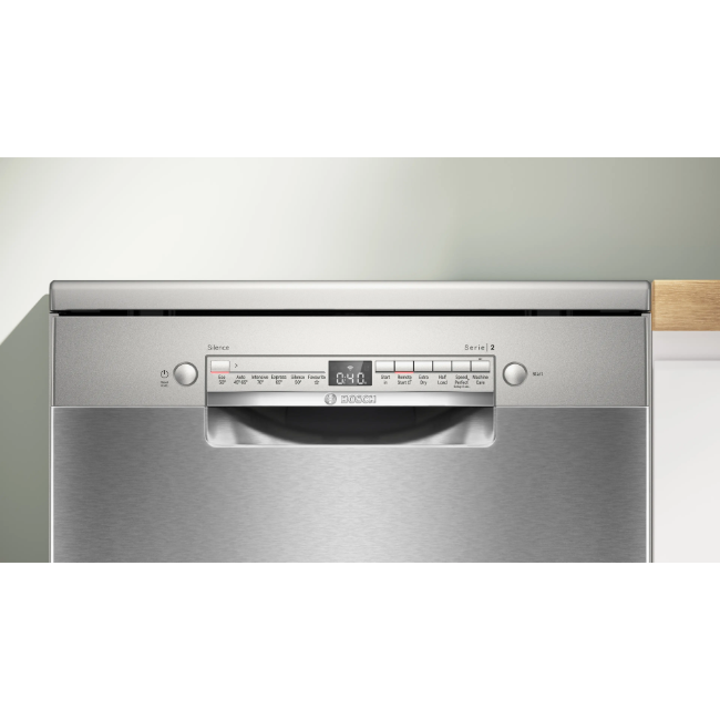 Bosch Series 2 Free-Standing Dishwasher 60cm - Brushed steel | SMS2HVI06G - Image 2