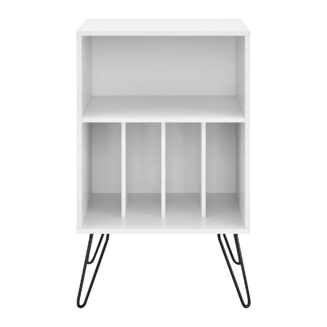 Concord Turntable Stand in White with Record Storge | 1324015COMUK - Image 3 Concord Turntable Stand in White with Record Storge | 1324015COMUK - Image 3