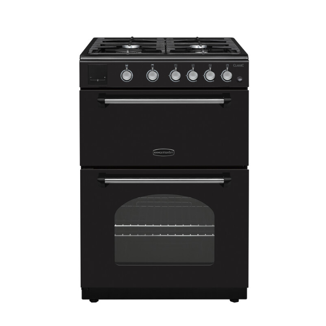 Rangemaster Classic All Gas Cooker - Black | CLA90NGFBK