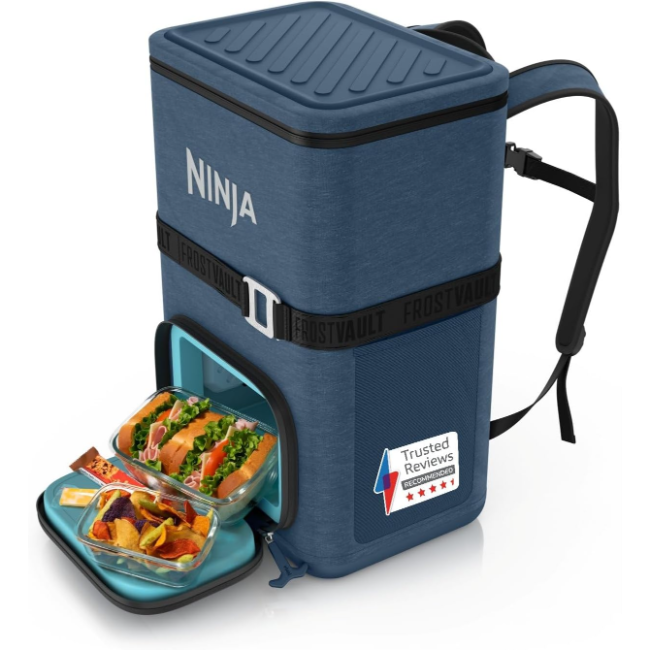 Ninja FrostVault Go 23L 36-Can Backpack Soft Cooler | Lakeshore Blue | FF136EUUKNV