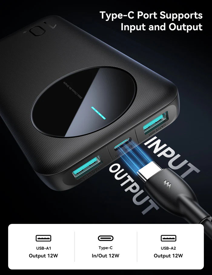 Joyroom LED Fast Charging Power Bank 10000mah - White | HL-PB12W - Image 3