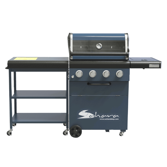 Sahara 4 Burner Gas BBQ with Slide Away Cart | X475IR-ST Sahara 4 Burner Gas BBQ with Slide Away Cart | X475IR-ST