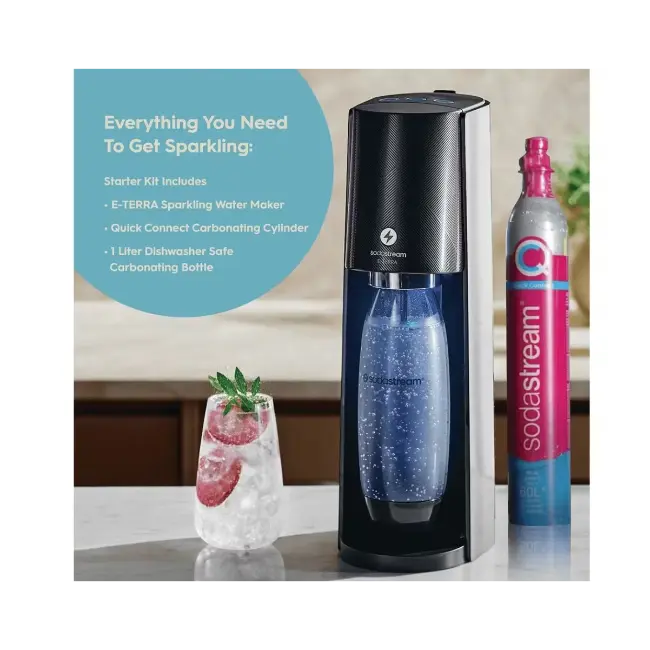 Sodastream E-Terra Sodamaker Starter Pack | Black | 1012911441 - Image 2