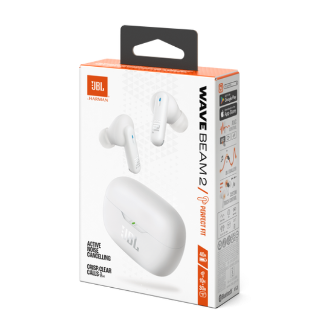 JBL Wave Beam 2 True Wireless Noise Cancelling Earbuds - White | JBLWBEAM2WHT - Image 11