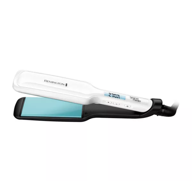 Remington Shine Therapy Wide Plate Straightener | White | S8550