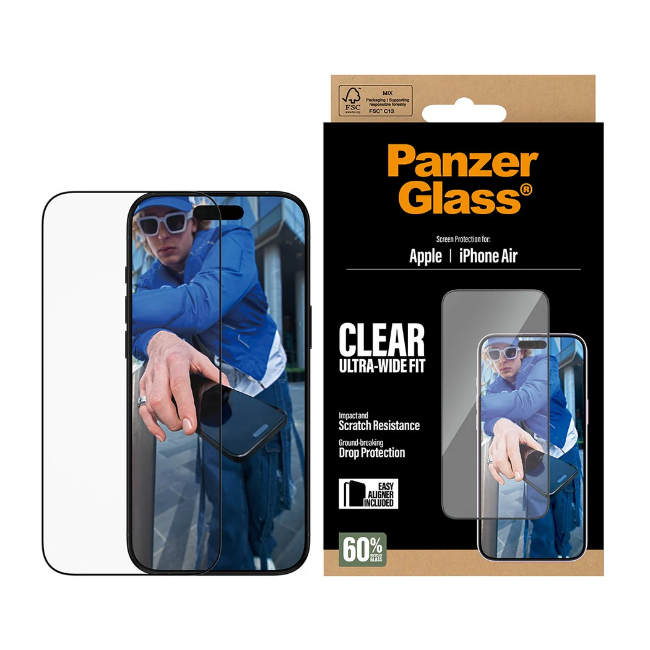 PanzerGlass Screen Protector iPhone Air | Ultra Wide Fit | PG76830 PanzerGlass Screen Protector iPhone Air | Ultra Wide Fit | PG76830