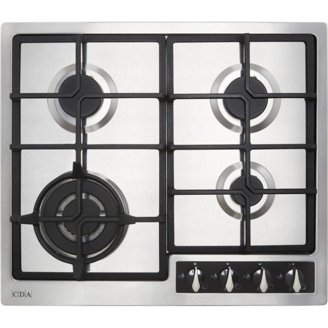 CDA Gas Hob with 4 Burners - Stainless Steel | HG6351SS CDA Gas Hob with 4 Burners - Stainless Steel | HG6351SS
