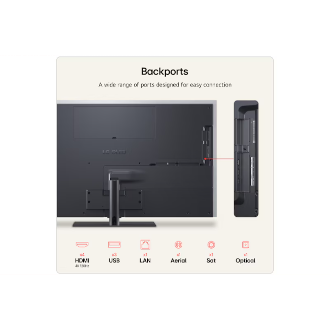 LG 55 inch OLED evo AI G6 4K Smart TV (Wall mount version) - Black | OLED55G64LW.AEI - Image 14