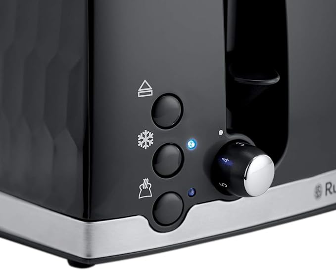 Russell Hobbs Honeycomb 4 Slice Toaster - Black | 26071 - Image 3