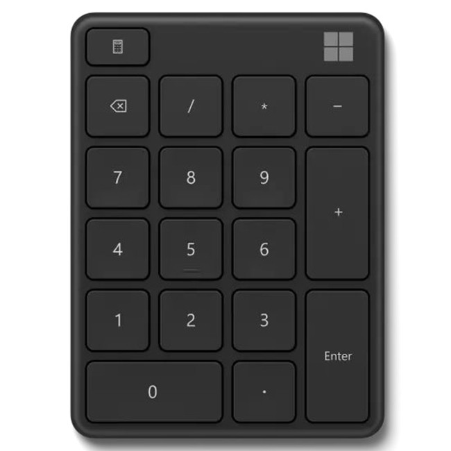 Microsoft Wireless Number Pad | Black & White - Black
