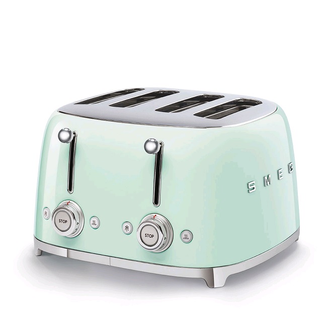 Smeg 4 Slot Retro Style Toaster Green | TSF03PGUK Smeg 4 Slot Retro Style Toaster Green | TSF03PGUK