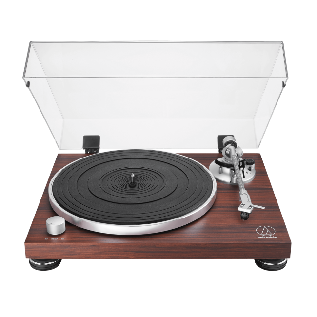 Audio Technica Manual Belt-Drive Turntable (Wireless & Analogue) - Piano Rosewood | LPW50BTRW