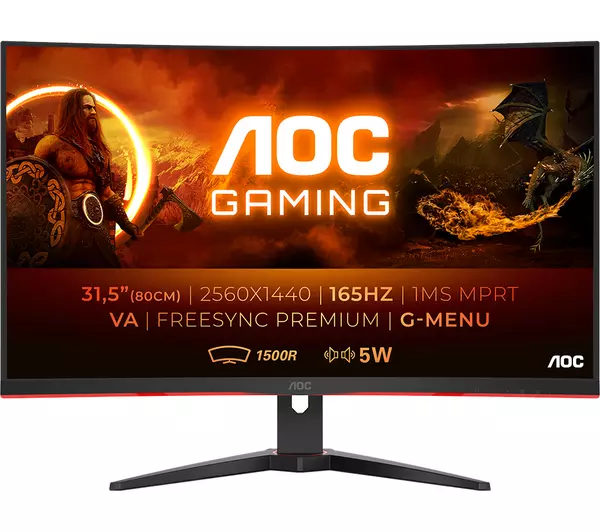 AOC 31.5" QHD Curved Gaming Monitor | CQ32G2SE/BK AOC 31.5" QHD Curved Gaming Monitor | CQ32G2SE/BK