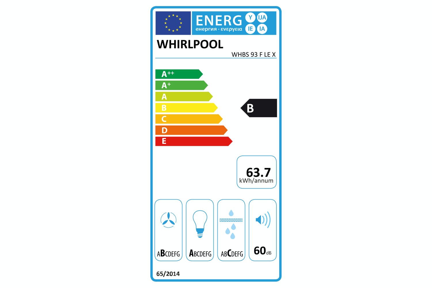 Whirlpool 90cm T-shaped Cooker Hood - Stainless Steel | WHBS93FLEX - Image 6