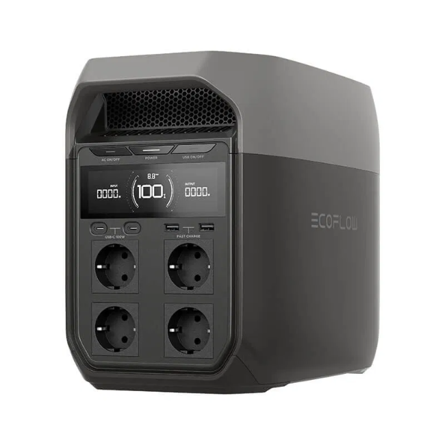 Ecoflow Delta 3 Power Station 1024wh - Grey/Black | EFDELTA3P-UK