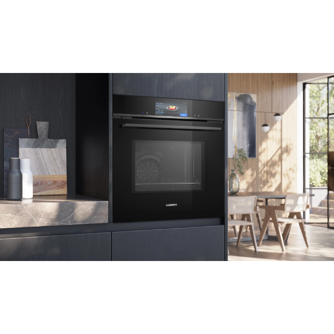 Siemens IQ700 Built-In Single Oven with Microwave-Function - Black | HM778GMB1B - Image 3