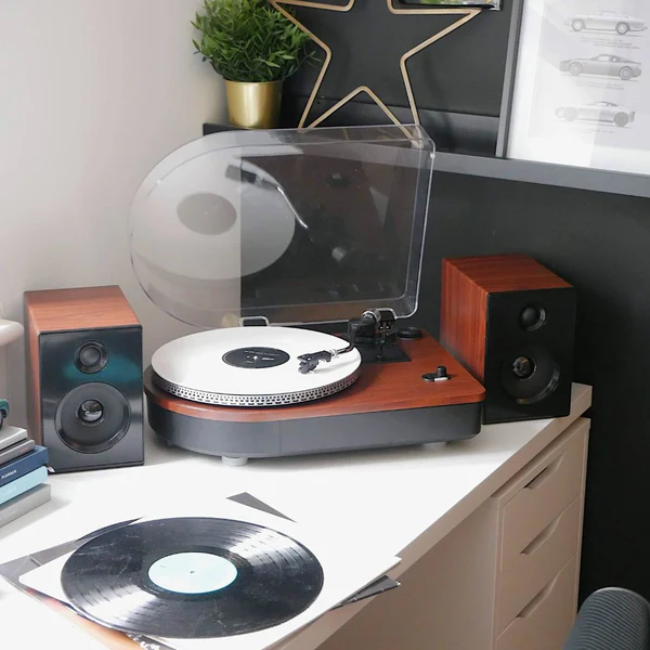 Steepletone Camden Luxury Record Player with Bluetooth - Teak | CAMDEN2XPTEAK - Image 7