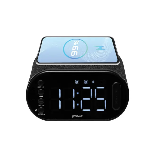 Groove Atlas II Alarm Clock Radio With Wireless Charging | GVCR06 - Image 2